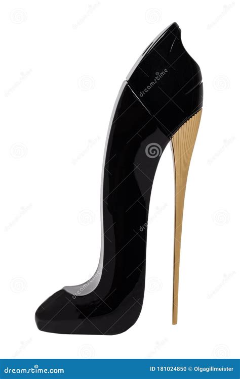 black high heel perfume bottle.